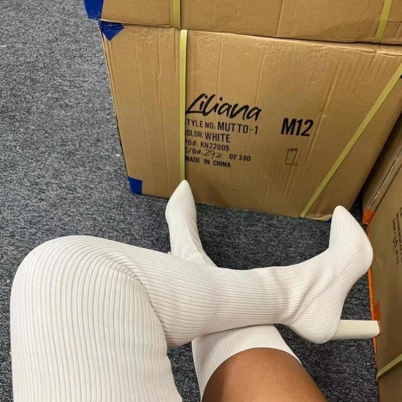 Knee High Sock Women - 여성 패션 섹시 오버니 부츠 허벅지까지