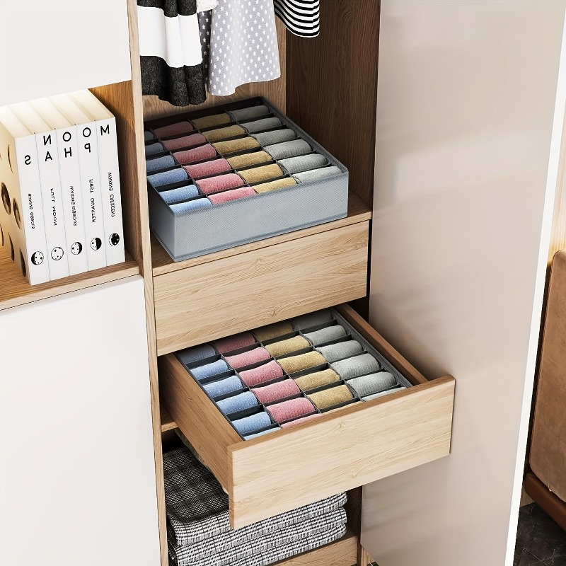 2개입 24칸 패브릭 양말 및 속옷 정리함 - 튼튼한  - Sock Organizer Tray 리뷰 및 가격