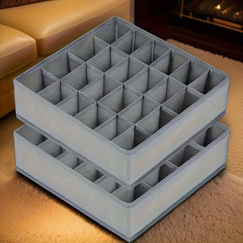 2개입 24칸 패브릭 양말 및 속옷 정리함 - 튼튼한  - Sock Organizer Tray 리뷰 및 가격