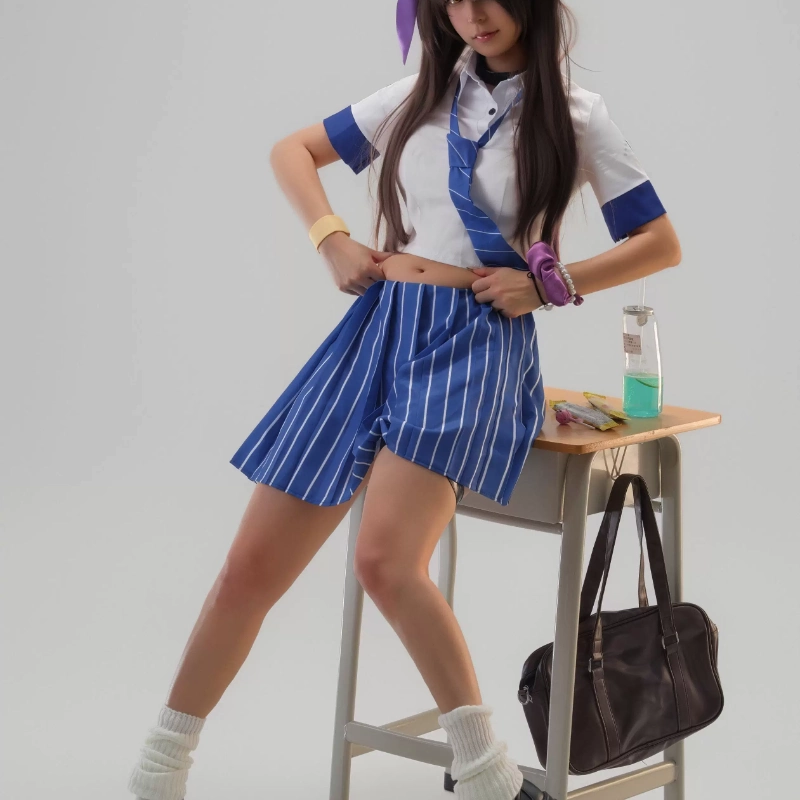 나가 코스프레 의상 JK 유니폼 네이비 블레이저 플리츠 - Knee High Sock Women 리뷰 및 가격