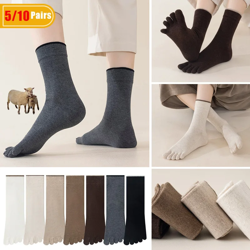 5/10켤레 남성용 울 토우 양말 두꺼운 보온 통기성  - Thermal Sock Winter 리뷰 및 가격