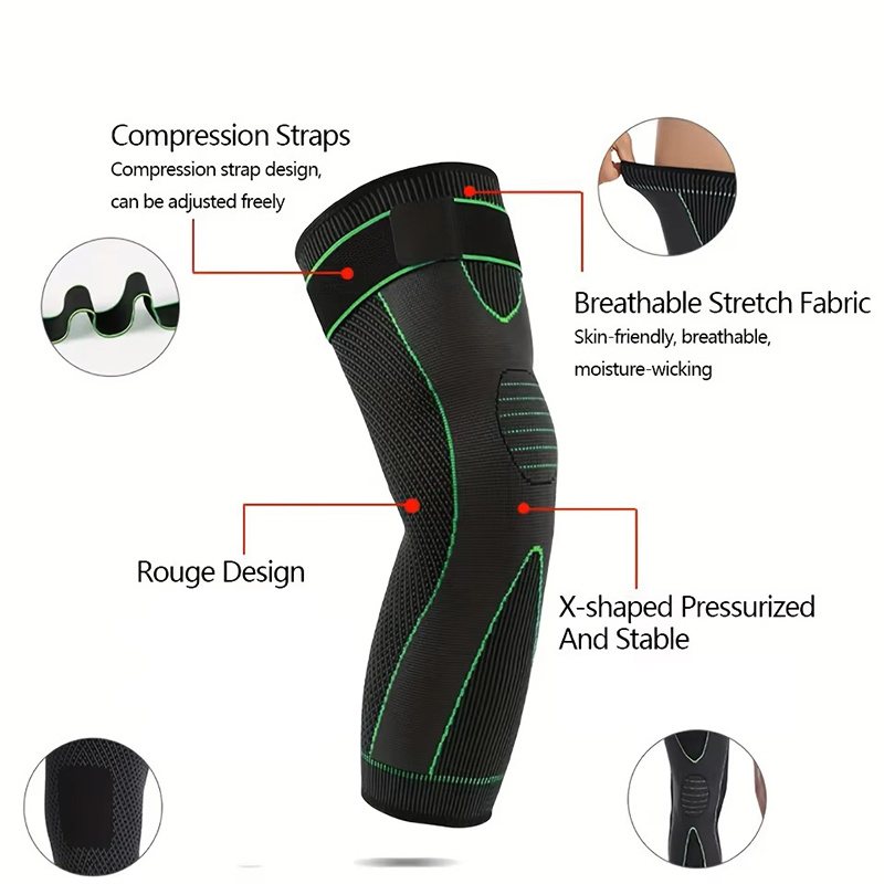 2개입 압박 무릎 보호대, 스트라이프 디자인 스포츠 슬 - Compression Sleeve Calf 리뷰 및 가격
